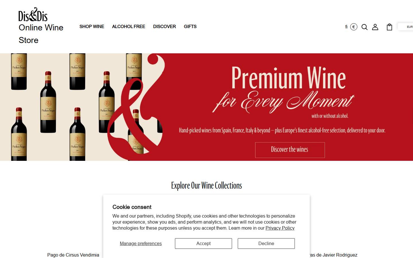 Dis&Dis homepage screenshot