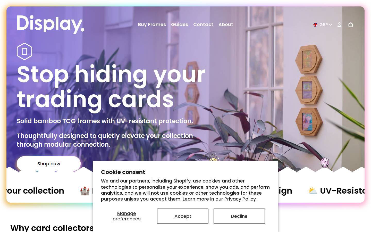 Displayit homepage screenshot