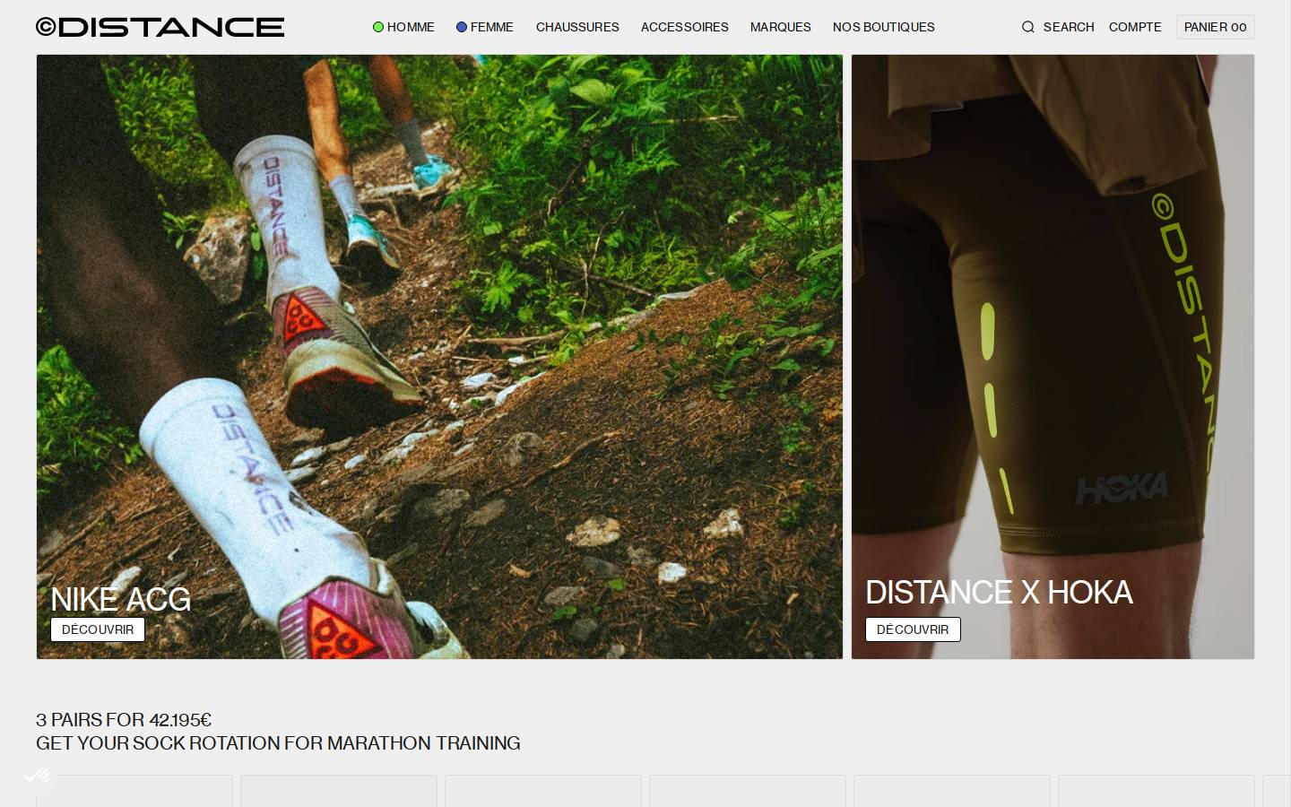 distance-store.com homepage screenshot