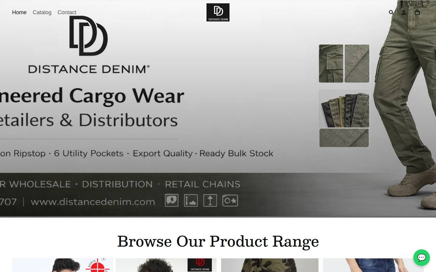 distancedenim.com homepage screenshot