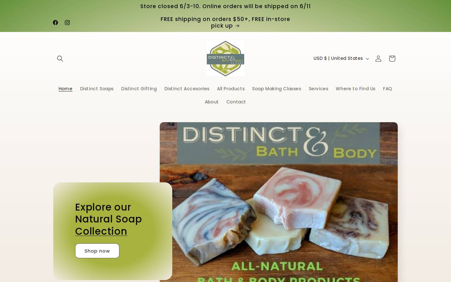 distinctbath.com homepage screenshot