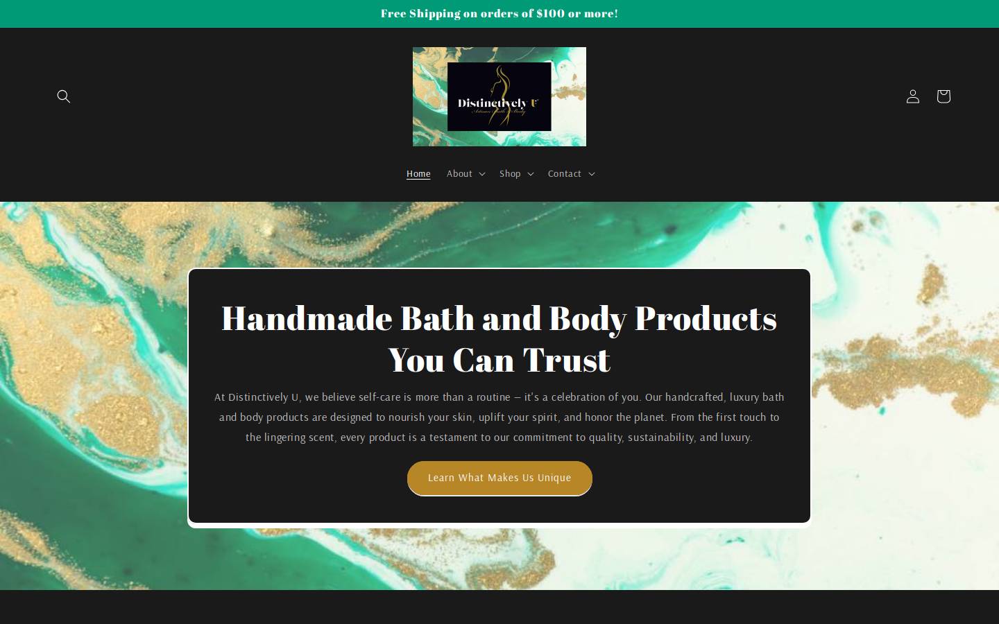 distinctivelyu.com homepage screenshot