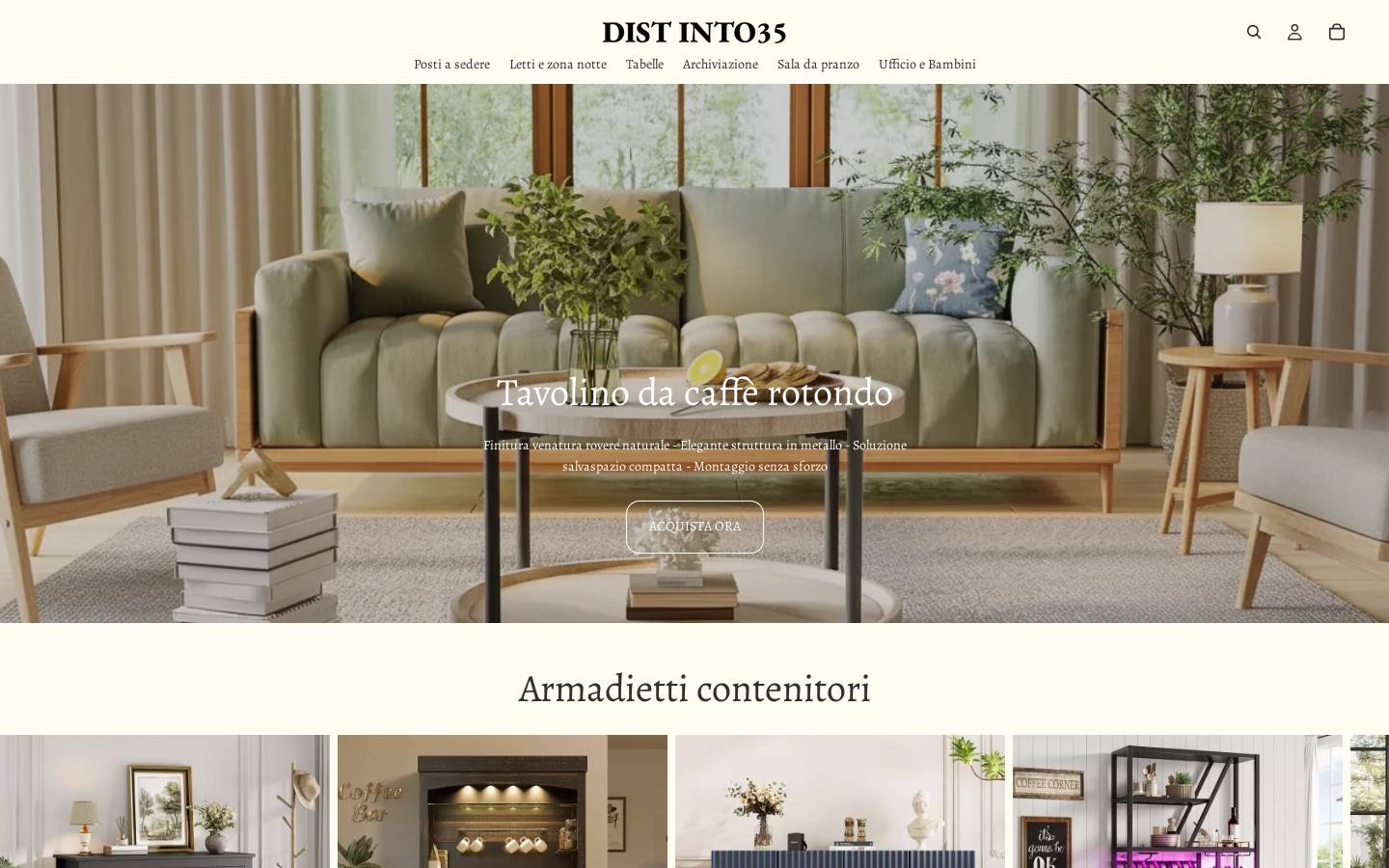 distinto35.com homepage screenshot