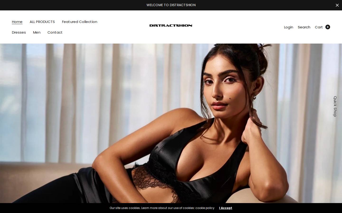 distractshion.com homepage screenshot