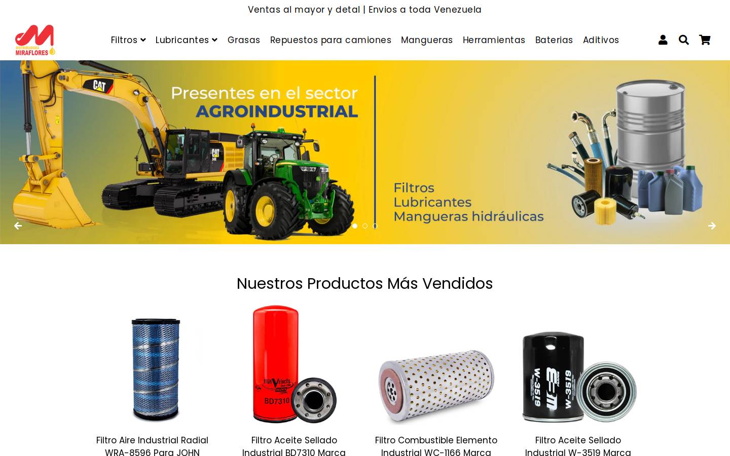 distribuidoramiraflores.com homepage screenshot