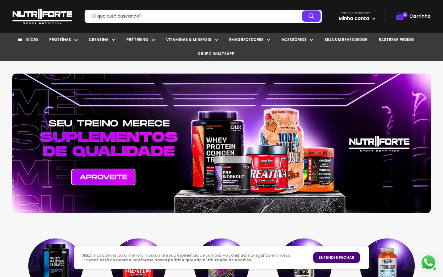 distribuidoranutriforte.com.br homepage screenshot