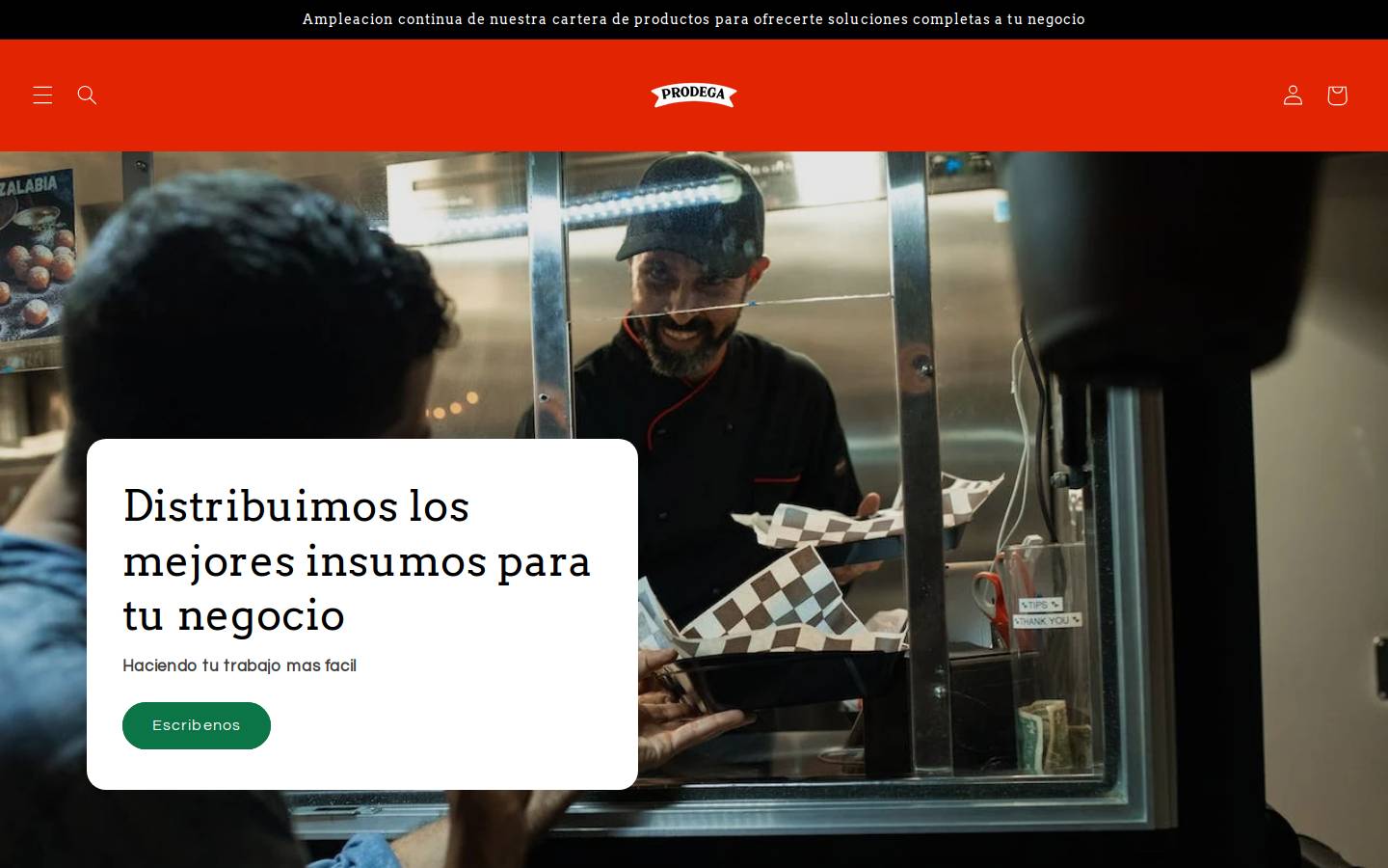 distribuidoraprodega.com homepage screenshot
