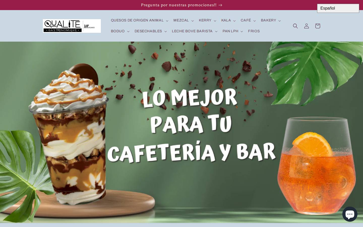 distribuidoraqualite.com homepage screenshot