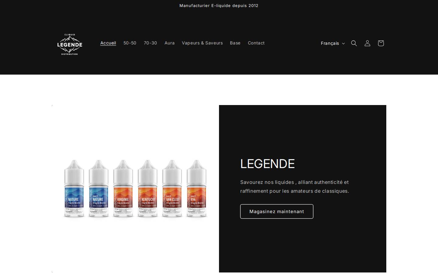 distributionlegende.ca homepage screenshot