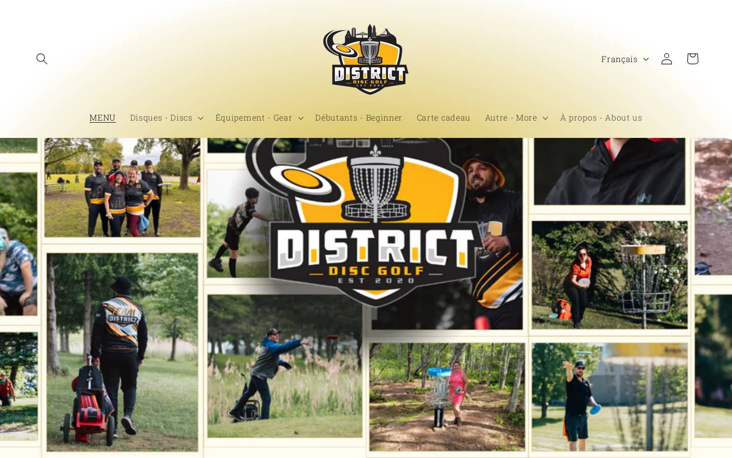 districtdiscgolf.com homepage screenshot