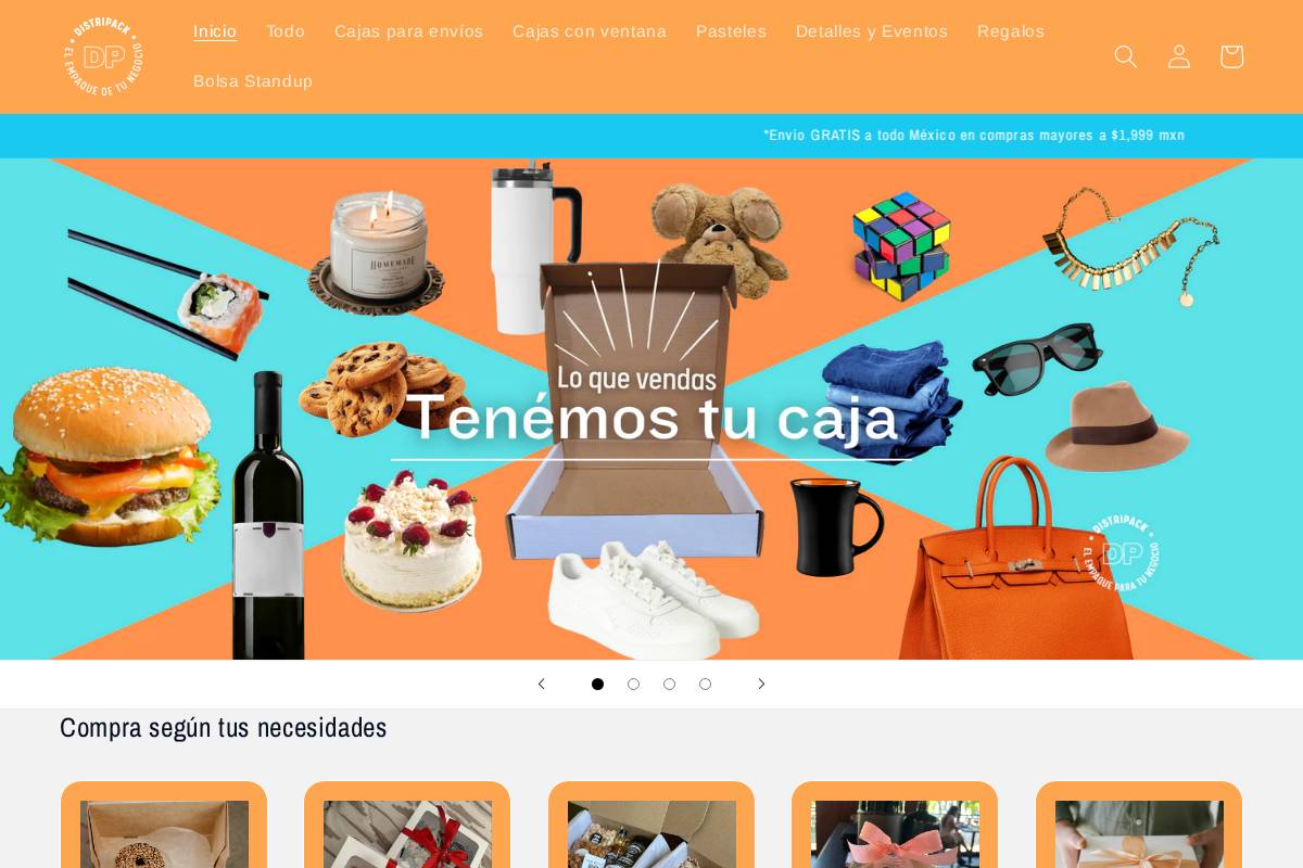 distripack.mx homepage screenshot