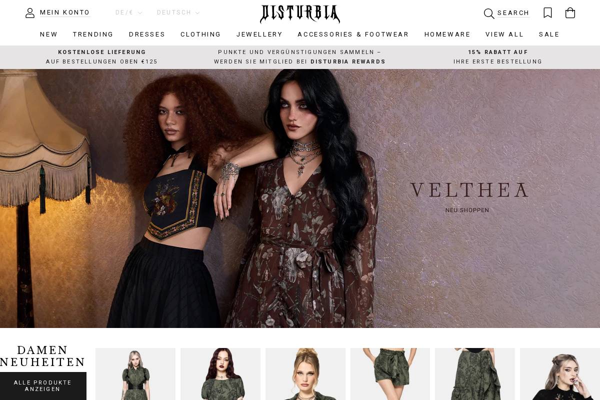 disturbia.de homepage screenshot