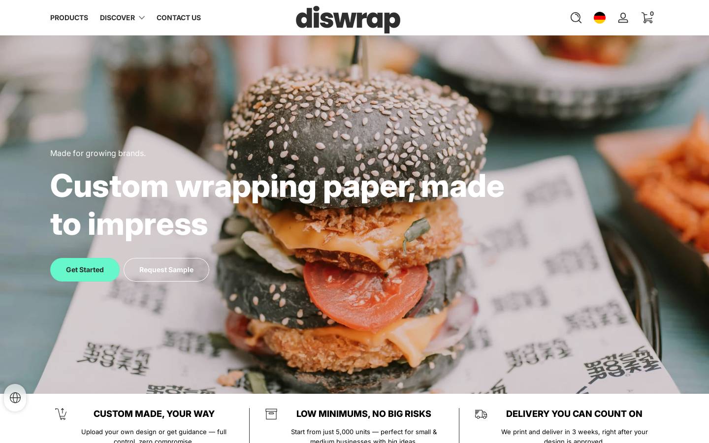 diswrap.de homepage screenshot