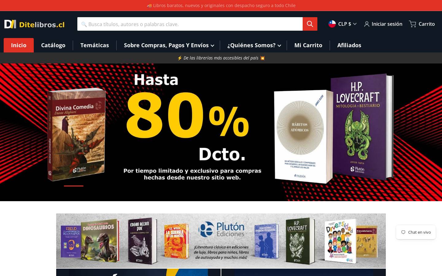 ditelibros.cl homepage screenshot