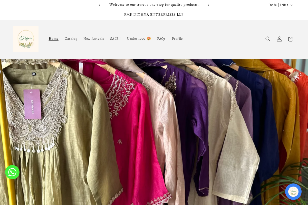 Dithya.in homepage screenshot