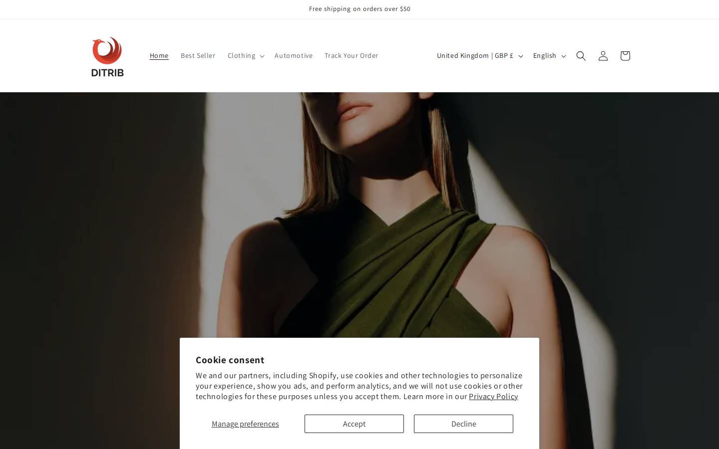 ditribu.com homepage screenshot