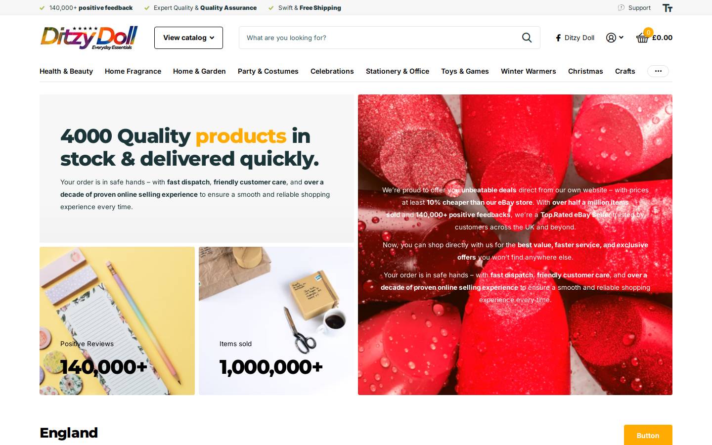 Ditzy Doll homepage screenshot