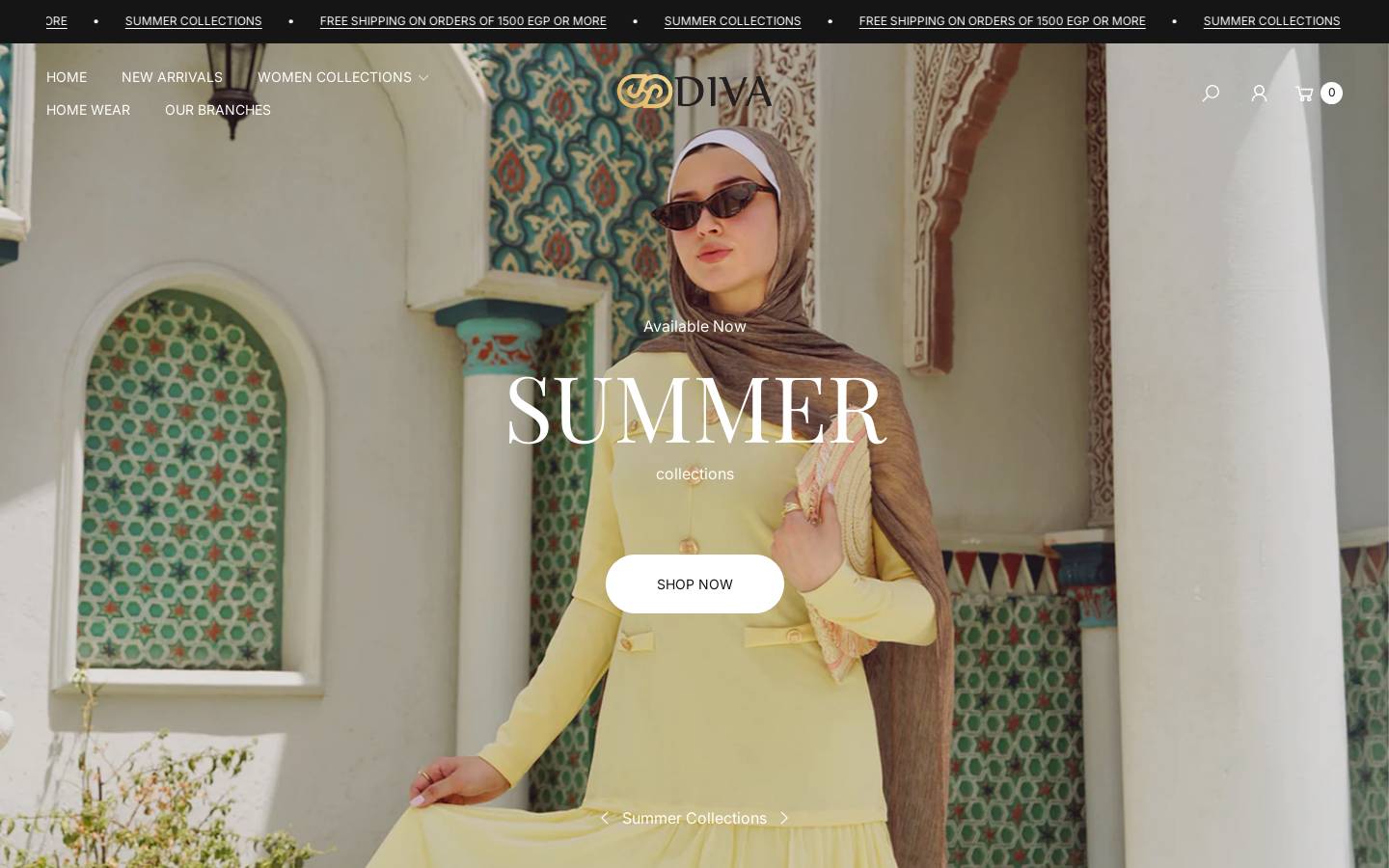 diva-eg.com homepage screenshot