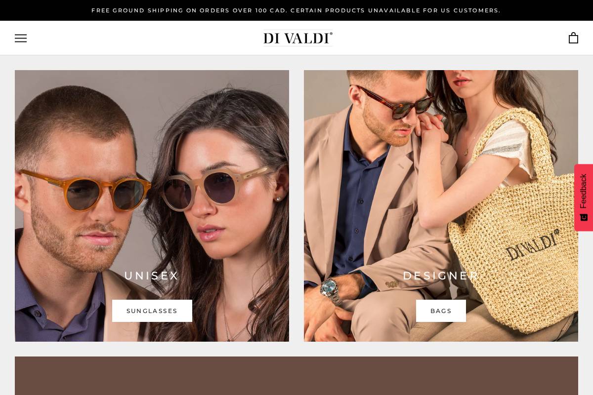 divaldi.com homepage screenshot