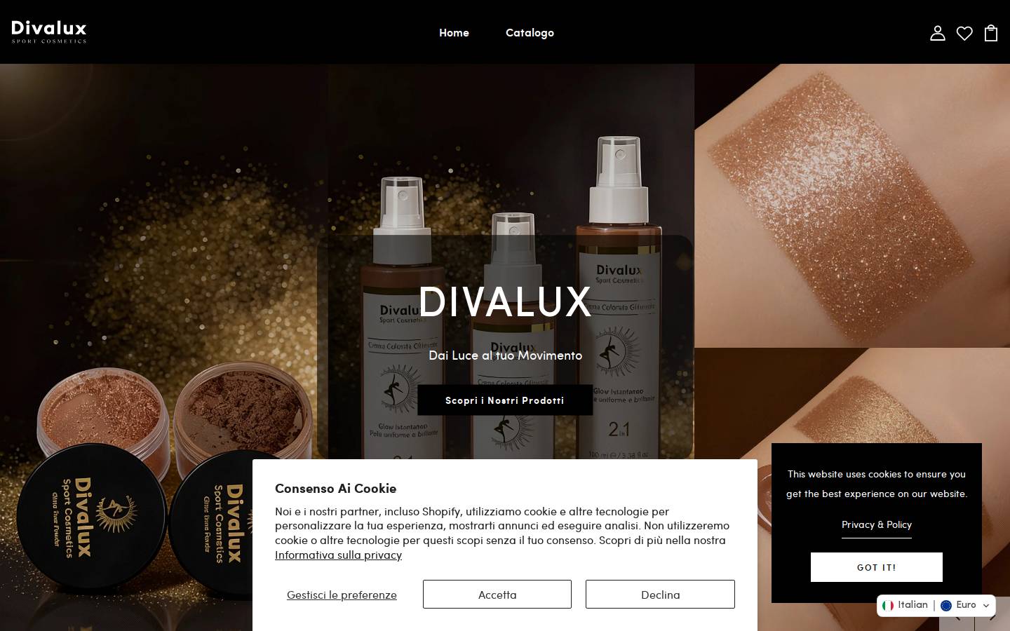 divalux.it homepage screenshot
