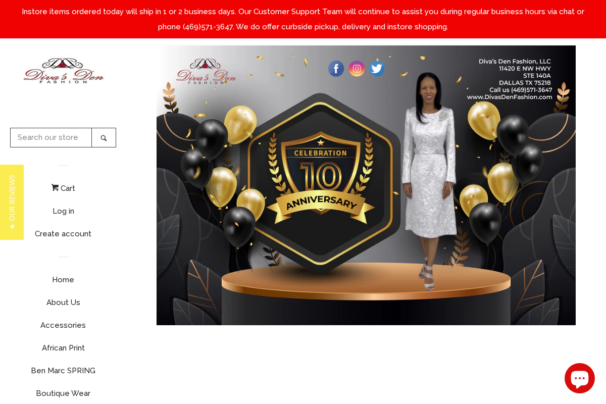 divasdenfashion.com homepage screenshot