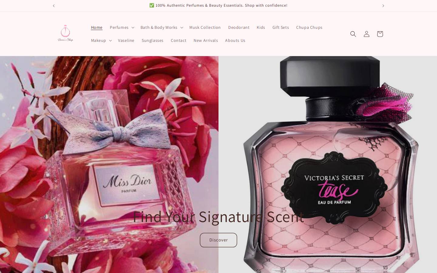 divasshop.net homepage screenshot