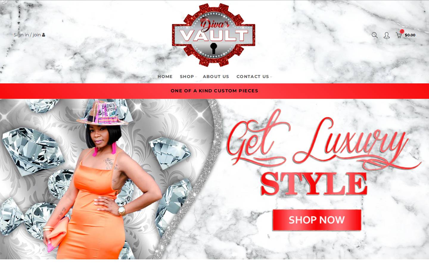 divasvault.com homepage screenshot
