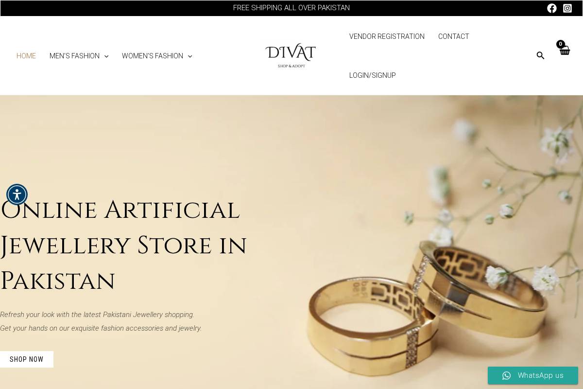 divat.pk homepage screenshot