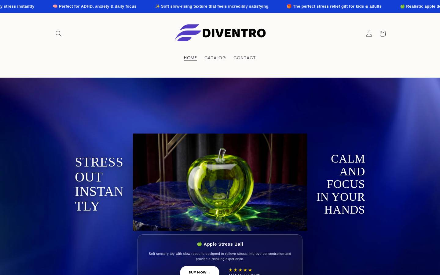 diventro.com homepage screenshot