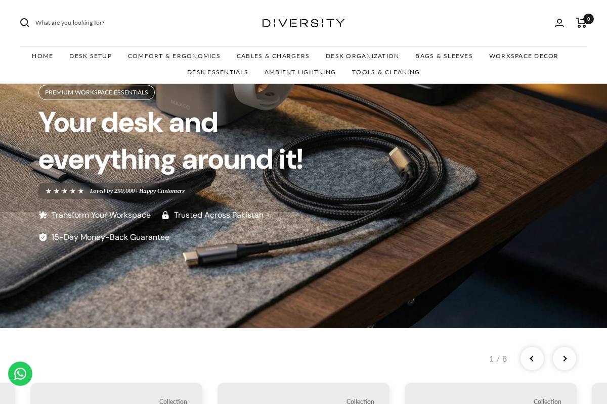 diversity.pk homepage screenshot