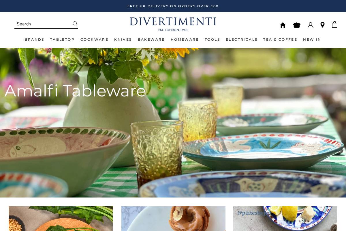 Divertimenti homepage screenshot