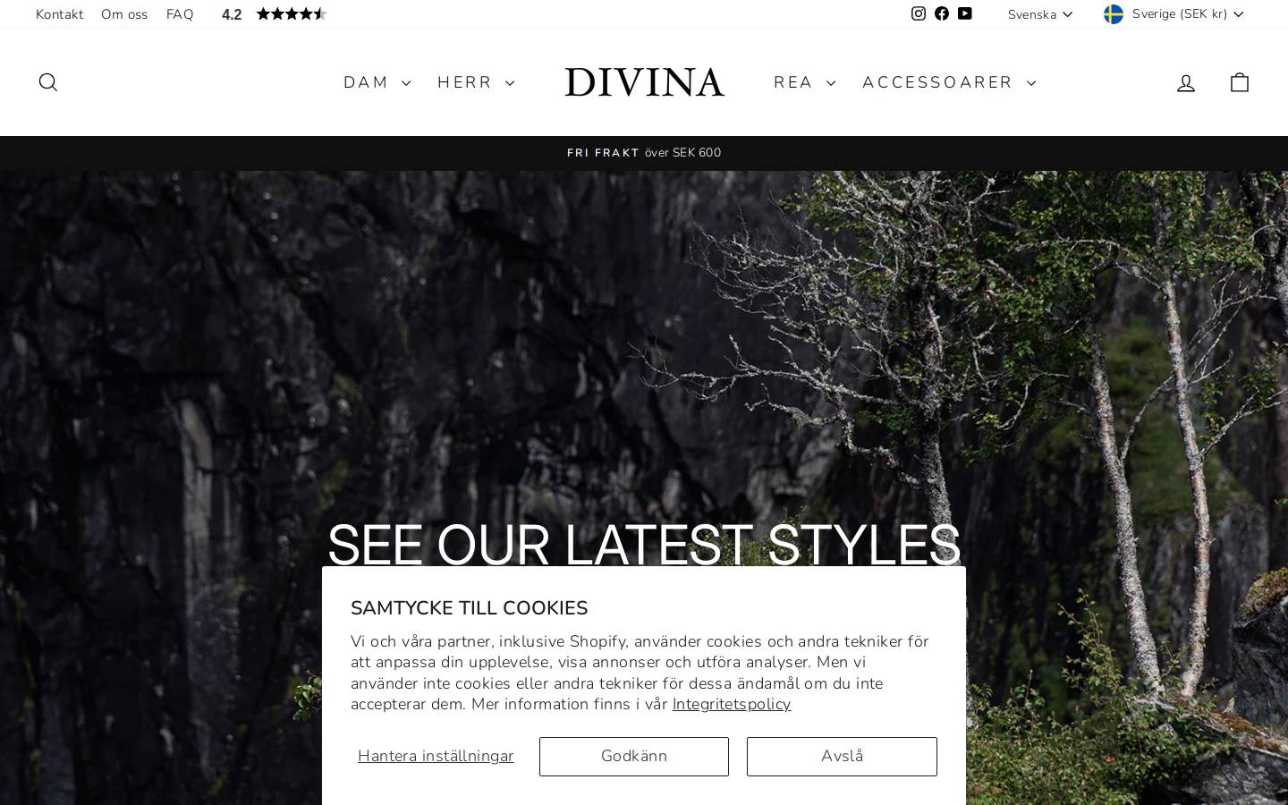 Divina Sports Sweden homepage screenshot