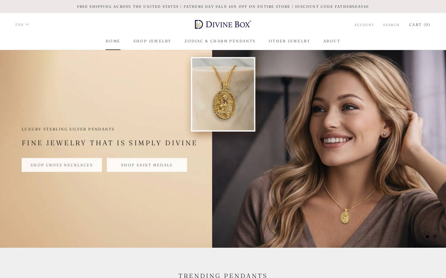 divinebox.com homepage screenshot