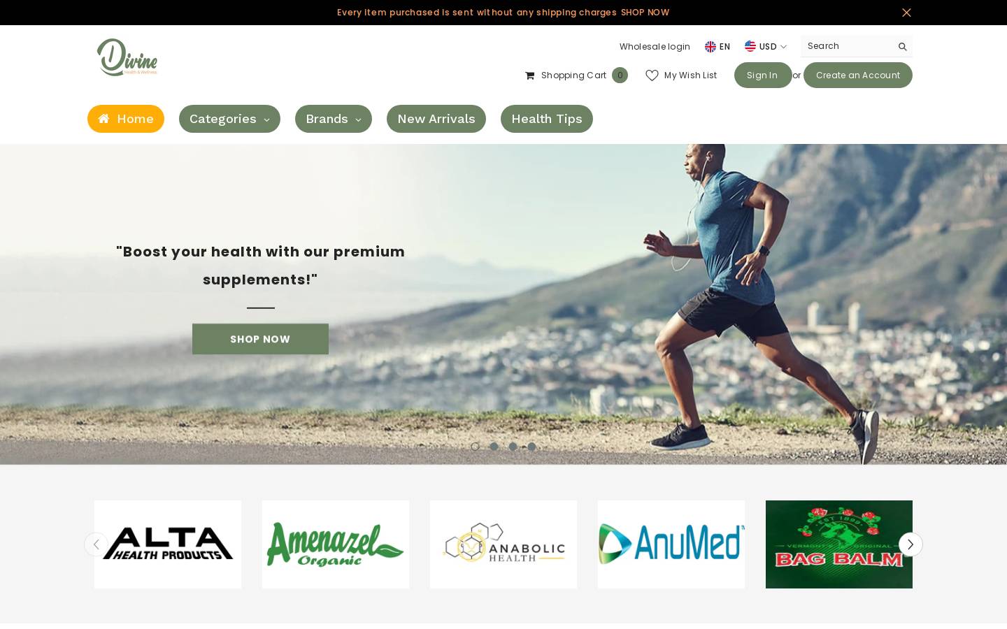 divinehealthus.com homepage screenshot