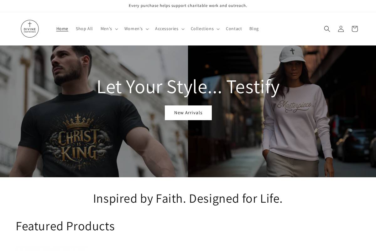 divineinspirings.ca homepage screenshot