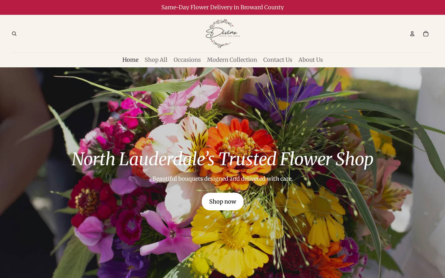 divinerootsandroses.com homepage screenshot