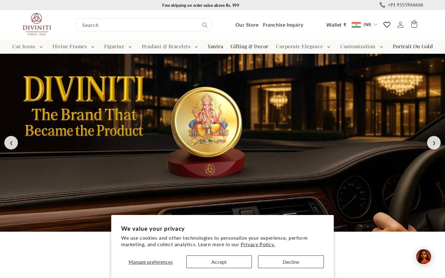 Diviniti homepage screenshot