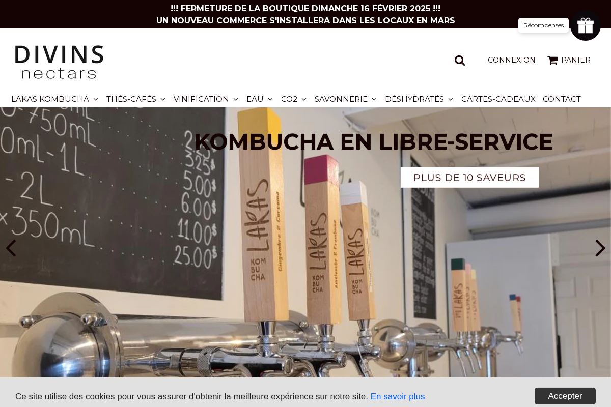 divinsnectars.com homepage screenshot