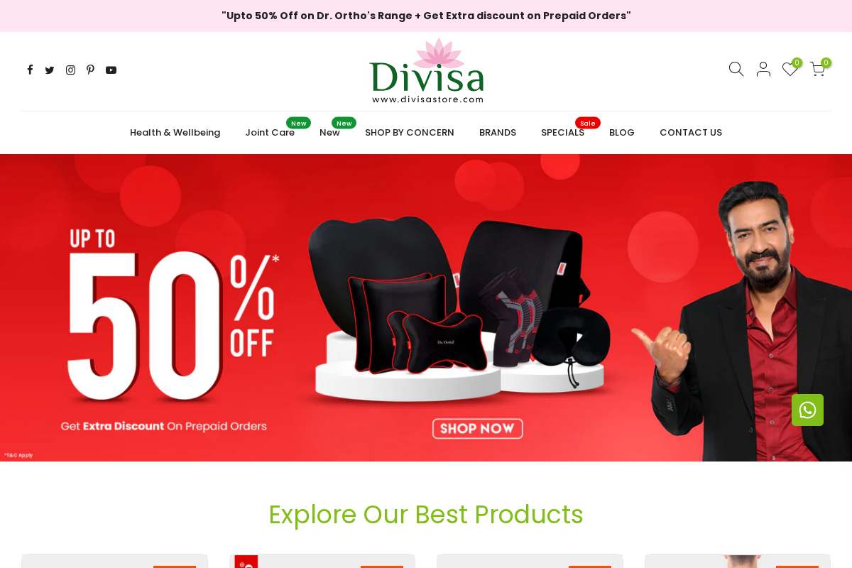 Divisa Store homepage screenshot