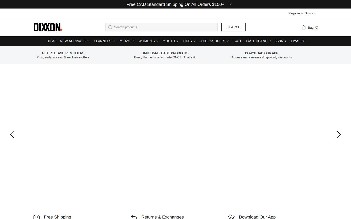 Dixxon homepage screenshot
