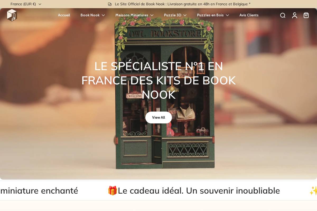 Diy Book Nook Kit homepage screenshot