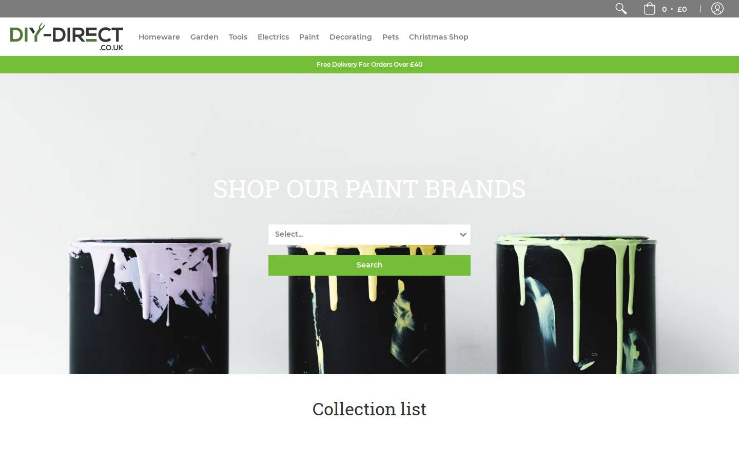 Diy Direct homepage screenshot