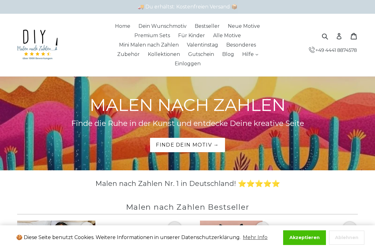 Diy Malennachzahlen homepage screenshot