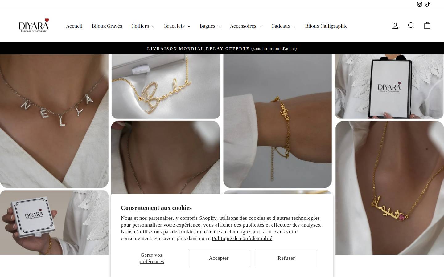 Diyara homepage screenshot