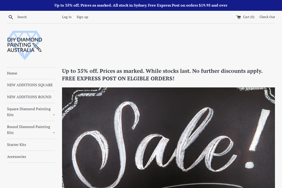 diydiamondpaintingaus.com.au homepage screenshot