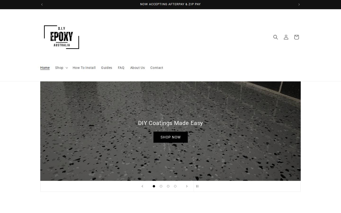 diyepoxy.au homepage screenshot
