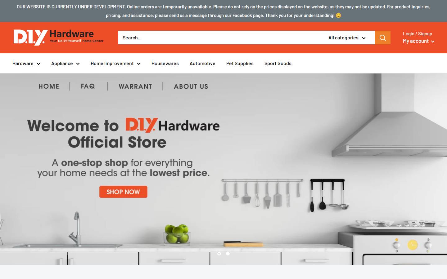 diyhardware.ph homepage screenshot