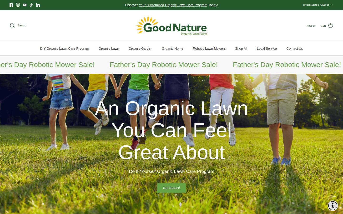 diyorganiclawncare.com homepage screenshot