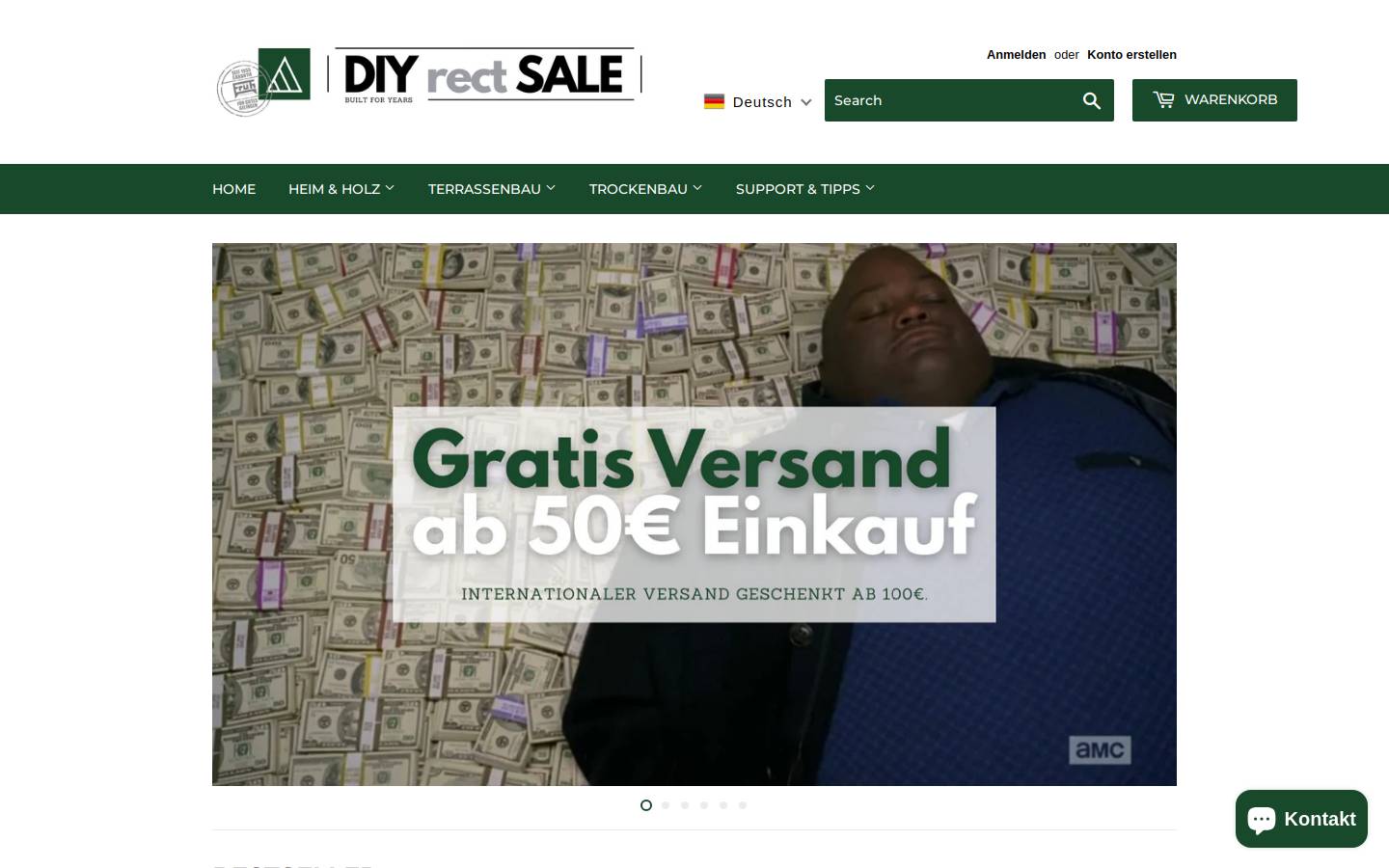 diyrect-sale.com homepage screenshot