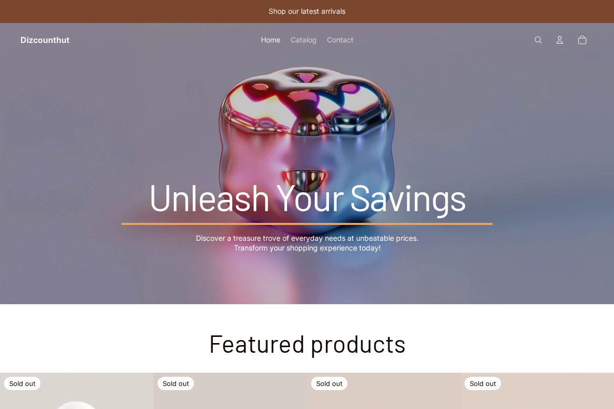 Dizcounthut homepage screenshot